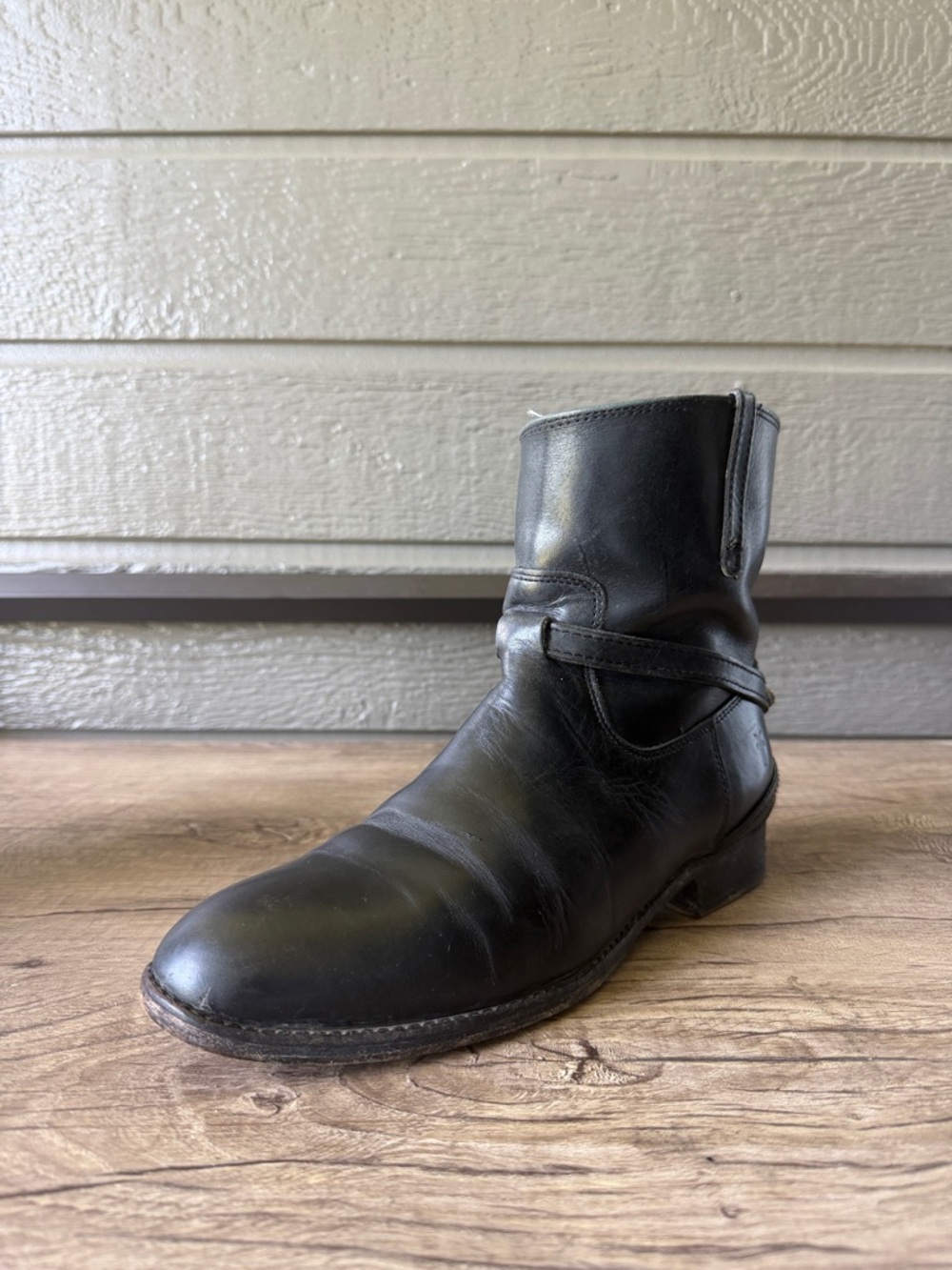 Frye Company Women’s Black Leather Western Ankle Boots size 8.5 B